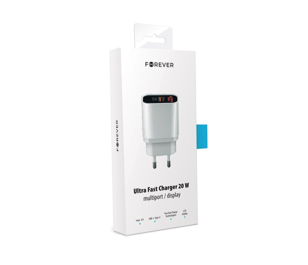 FOREVER CORE LED 1xUSB 1xUSB-C PD QC 3.0 20W - 1380778 - zdjęcie 3